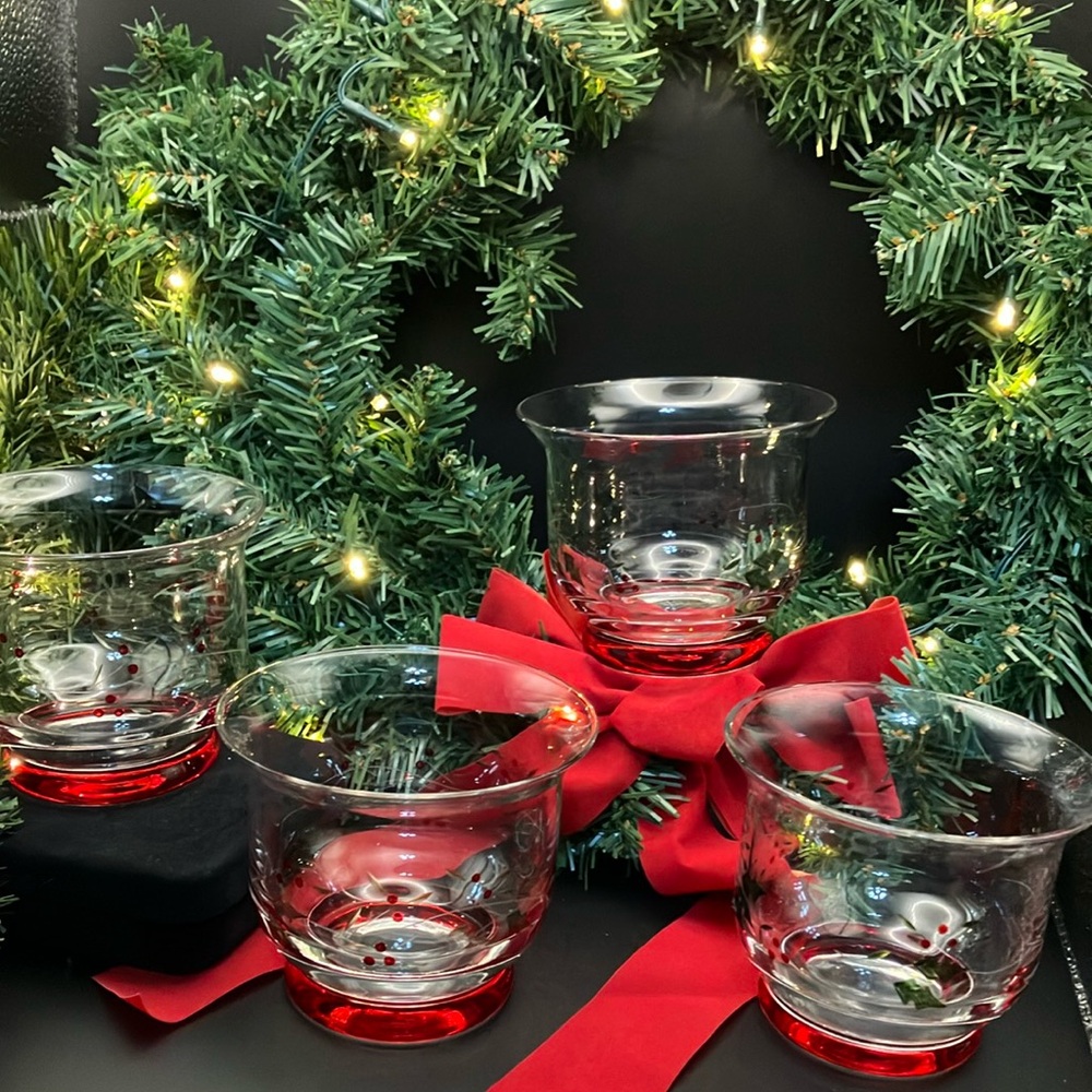 Hand painted Glass Votive Holders - Picture 2 of 14